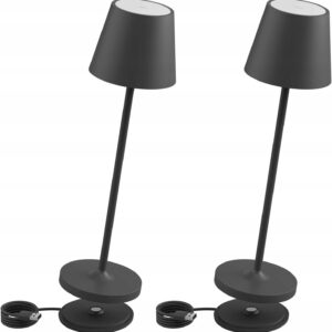 LAMPKA NOCNA STOŁOWA z podstawką łądującą, RGB USB 2 SZT. Kolory światła.
