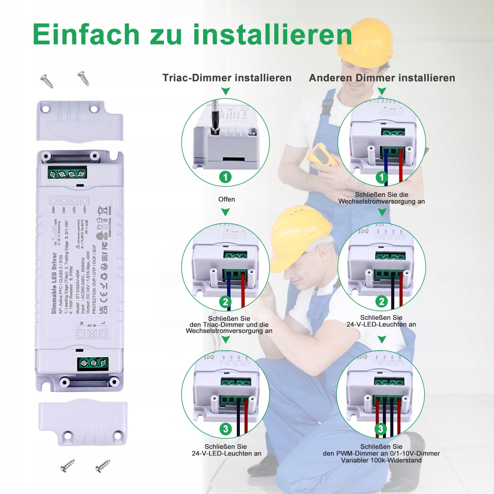 Zasilacz do LED REYLAX 24V 60W 2.5A przetwornik transformator AC DC - obrazek 3