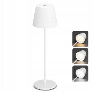 Aipsun ściemniana lampa nocna LED biała z 5500 mAh, ładowalna ciepła biała