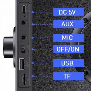 Głośnik Bluetooth, 80 W, bezprzewodowy duży bas boost, 100 dB TPBEAT - obrazek 6