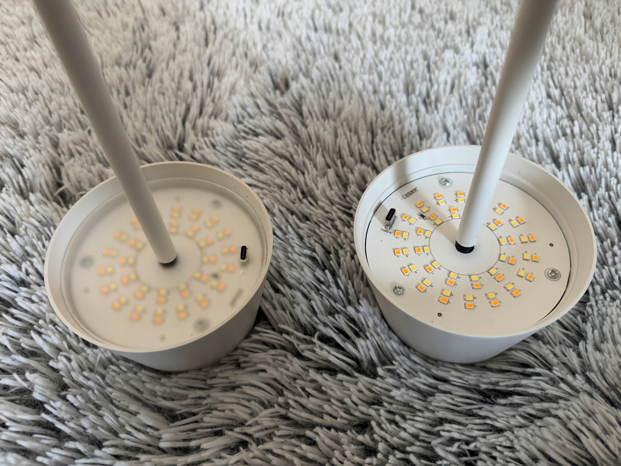 zestaw 2 lampki białe nocne aipsun na stolik 6000 mAh, ściemniana, dotykowa - obrazek 10