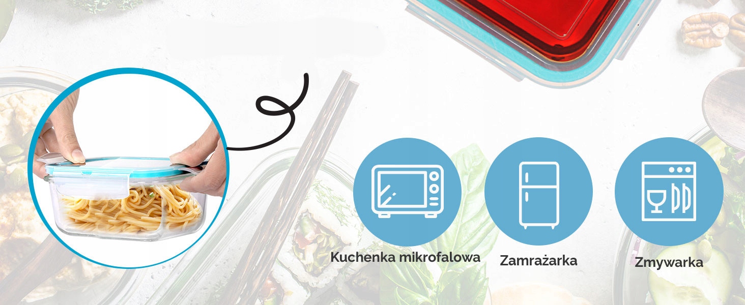 DUŻE SZKLANE POJEMNIKI NA ŻYWNOŚĆ 18 ELEMENTÓW XXL - obrazek 6
