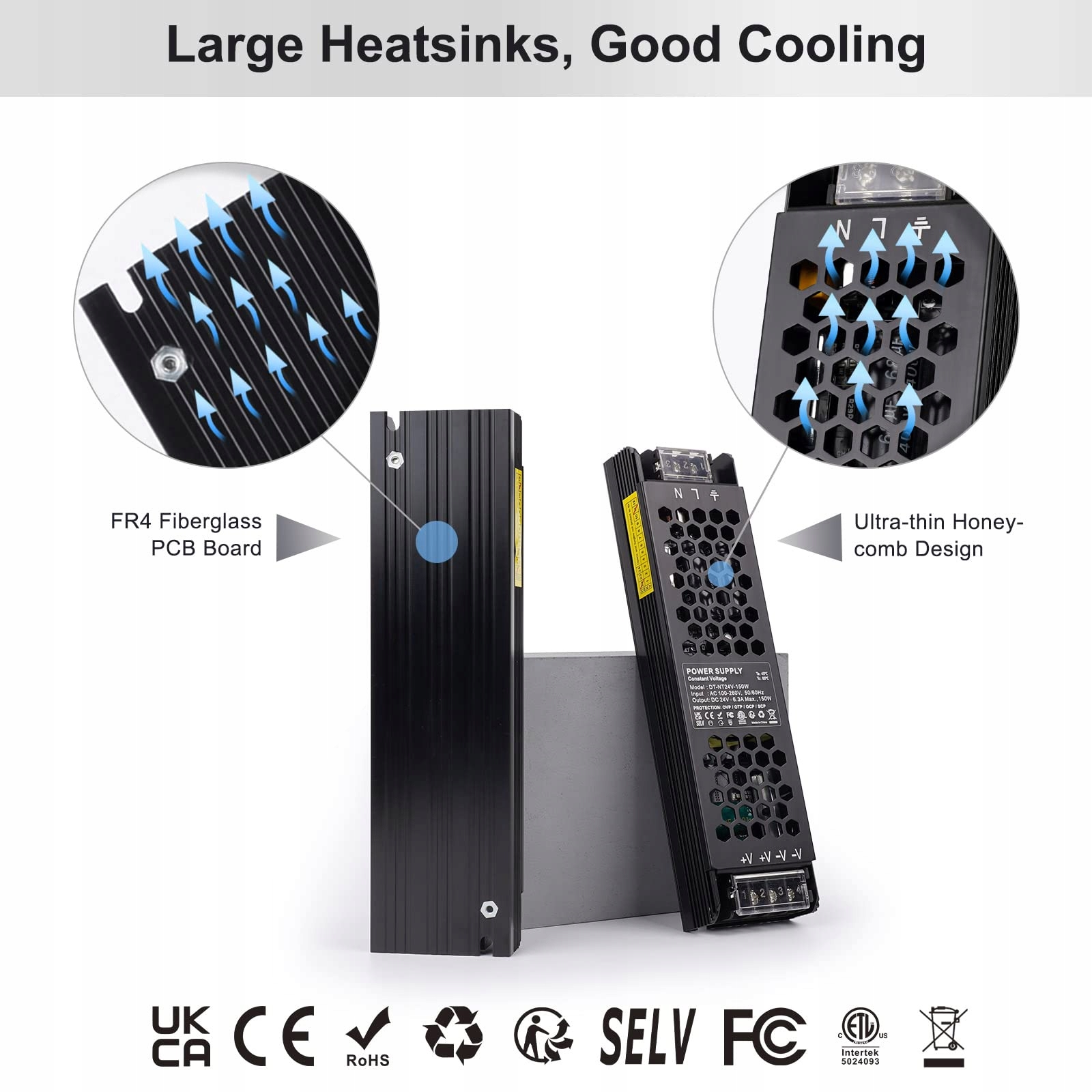 REYLAX Transformator Led niskiego napięcia 24V 150W 6,3A - obrazek 3
