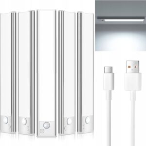 lampka podszafkowa z czujnikiem ruchu usb c 20cm, zestaw 5szt. niedostepny