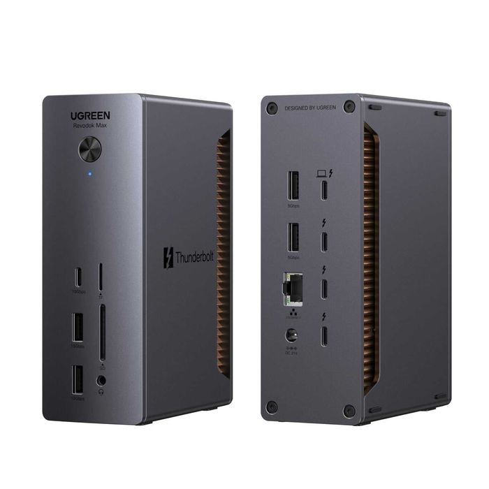 UGREEN Stacja dokująca 13 w 1 z ładowaniem 140 W do laptopa, 2,5 GbE Revodok Max 2131 Thunderbolt 5 Dock 120 Gb/s z 3*TBT5