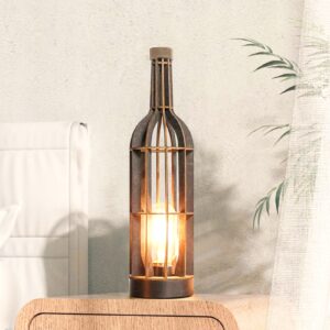 LAMPA LED STOŁOWA BUTELKA WINA LAMPKA LOFT VINTAGE DO MONTAŻU DIY E27 35cm
