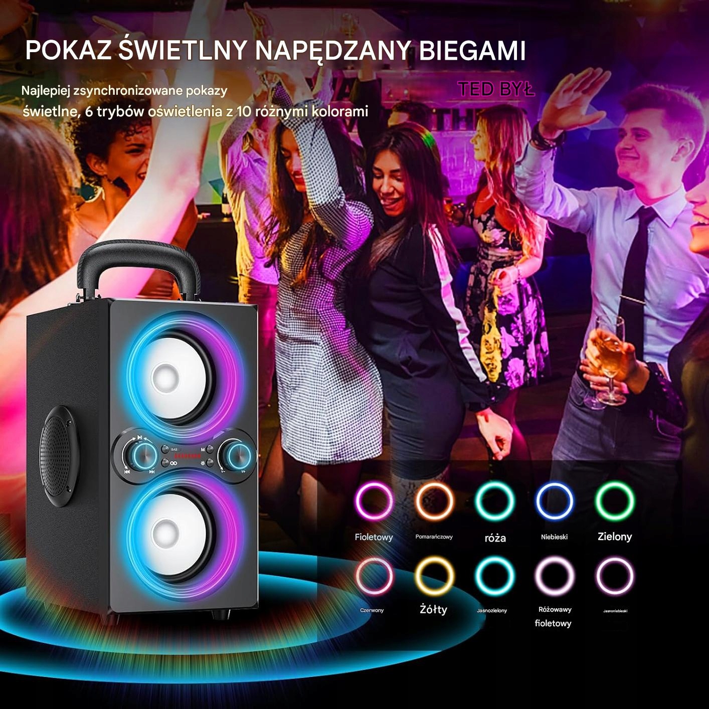 Głośnik Bluetooth, 80 W, bezprzewodowy duży bas boost, 100 dB TPBEAT - obrazek 3