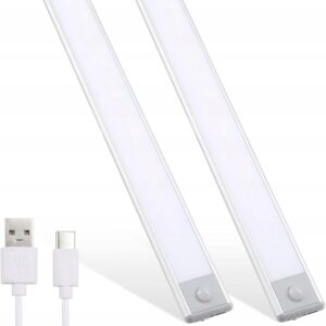 Lampy podszafkowe LED 20cm z czujnikiem ruchu, ładowane przez USB