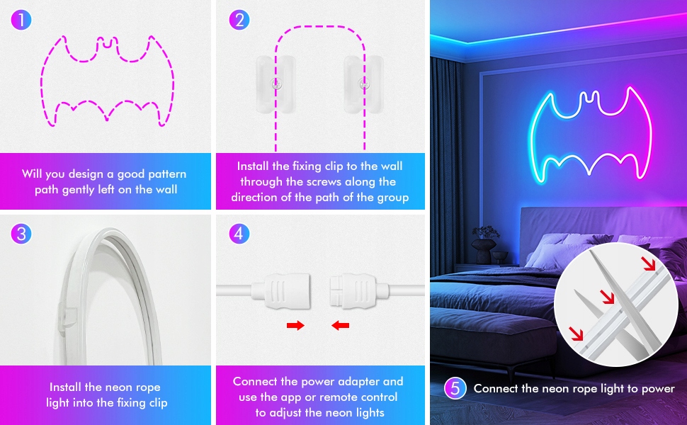 TAŚMA LED NEON 36M RGB BLUETOOTH APLIKACJA PILOT IP65 24V niedostepna - obrazek 7