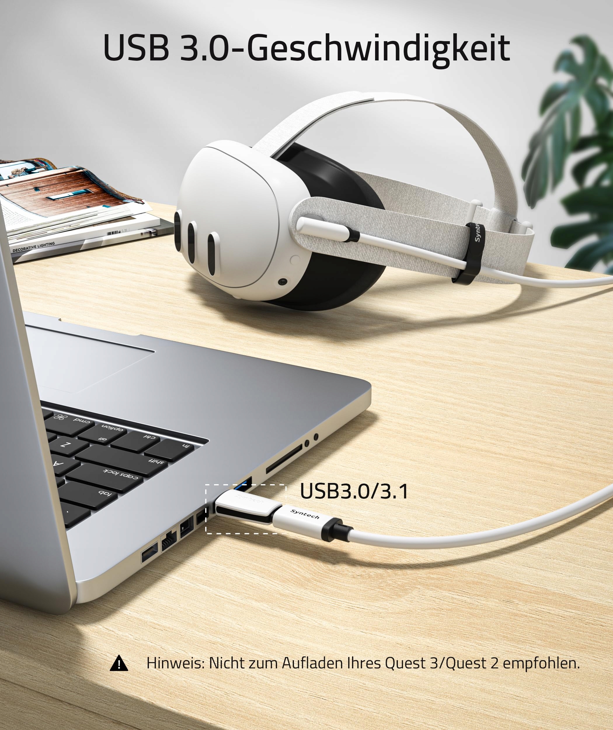 Kabel Syntech Link 5M z adapterem Meta Quest 3/ 3S/2/Pro/Pico 4/PC/SteamVR - obrazek 4