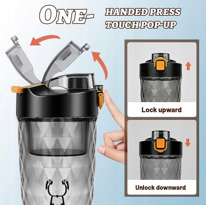 ELEKTRYCZNY SHAKER DO BIAŁKA 650 ML MIKSER USB C Różowy - obrazek 13