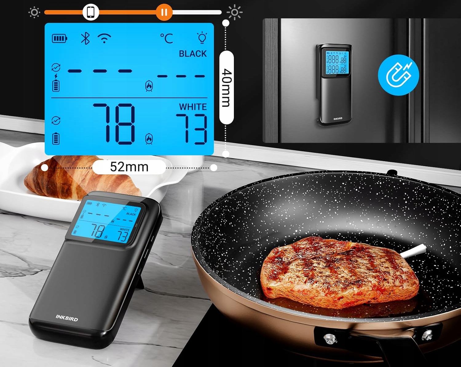 Termometr do grilla bezprzewodowy INKBIRD INT-12E-BW WiFi 5G Bluetooth 5.4 - obrazek 5