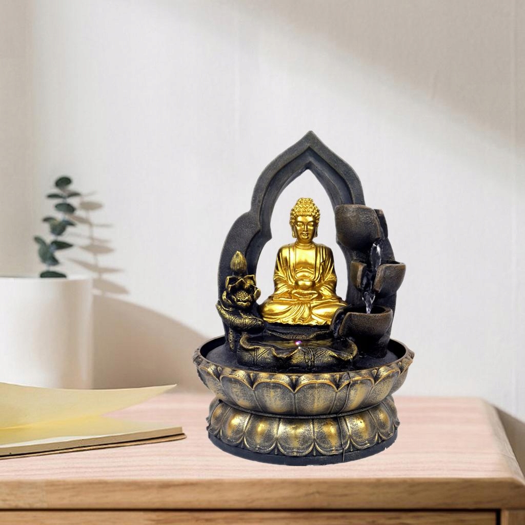 FONTANNA STOŁOWA Z WODOSPADEM, Feng Shui DEKORACJA, MEDYTACJA, BUDDA - obrazek 3