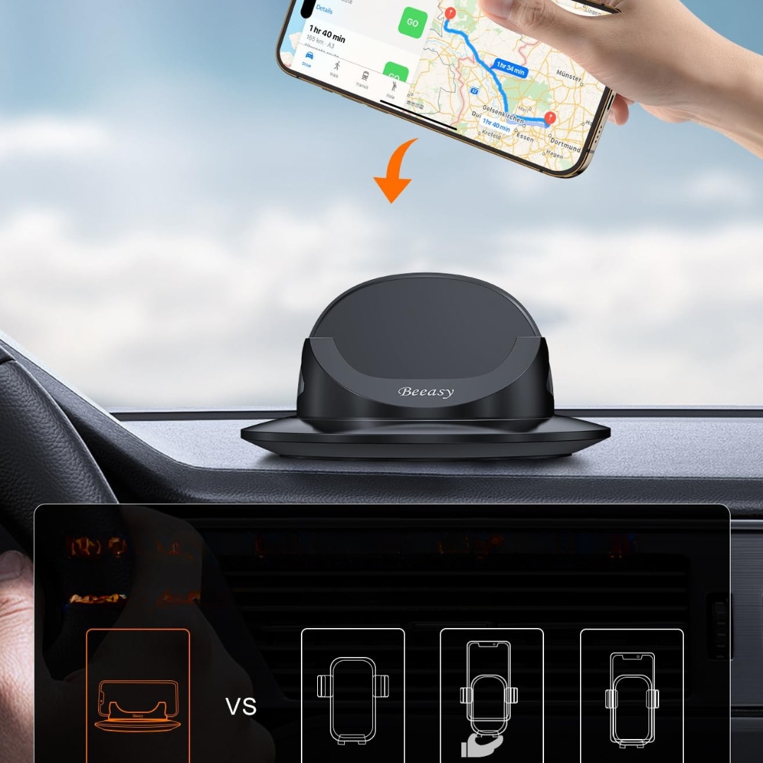 BEEASY Uchwyt Samochodowy Na Telefon 360° Do iPhone Android - obrazek 4