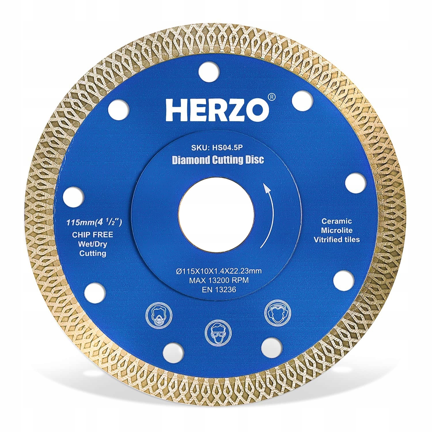 TARCZA DIAMENTOWA HERZO 115 mm tnąca extra cienka do płytek, kamienia