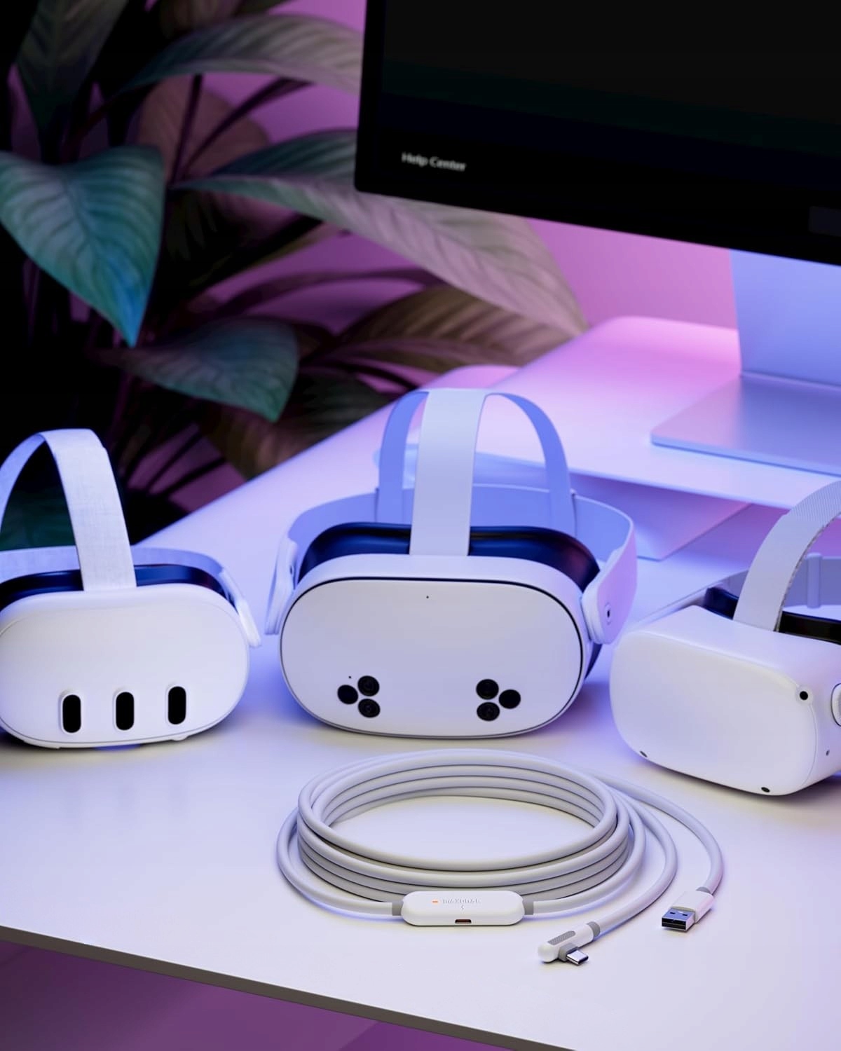 Maxonar Kabel do ładowania VR 5m do Meta Quest 3/3S/2 Pico 4 biały - obrazek 3