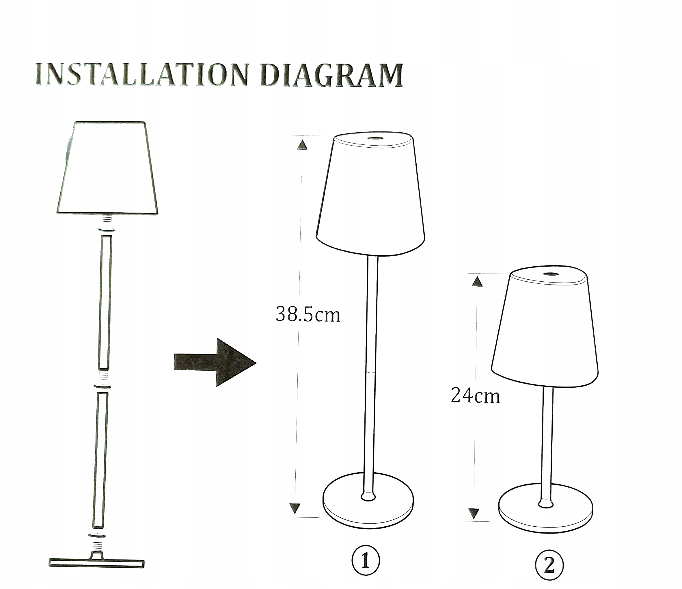 Zestaw 2 bezprzewodowych LAMP STOŁOWYCH PreeOtti, ściemnialna LED - obrazek 5