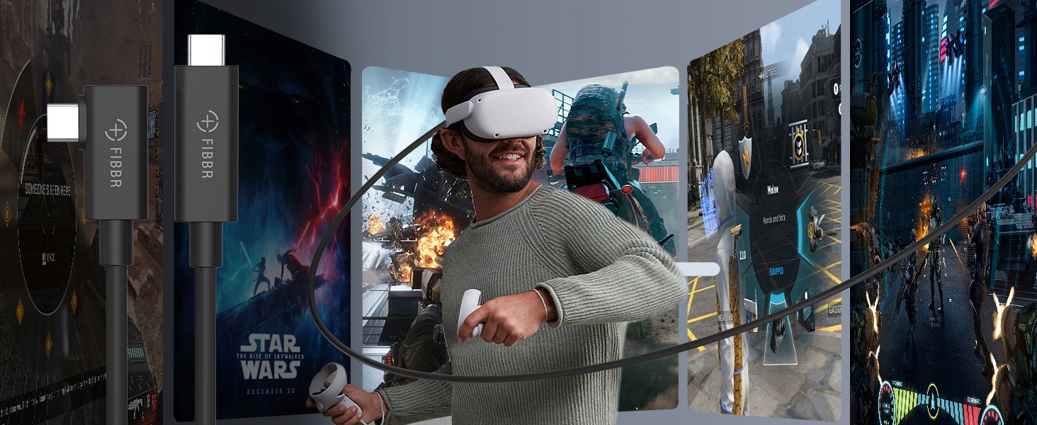 Kabel światłowodowy do VR USB 3.0 do Quest/Meta/Pico SteamVR AOC 5m - obrazek 8