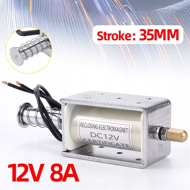 Dc 12v 35mm długi skok Push Pull elektromagnes - obrazek 2