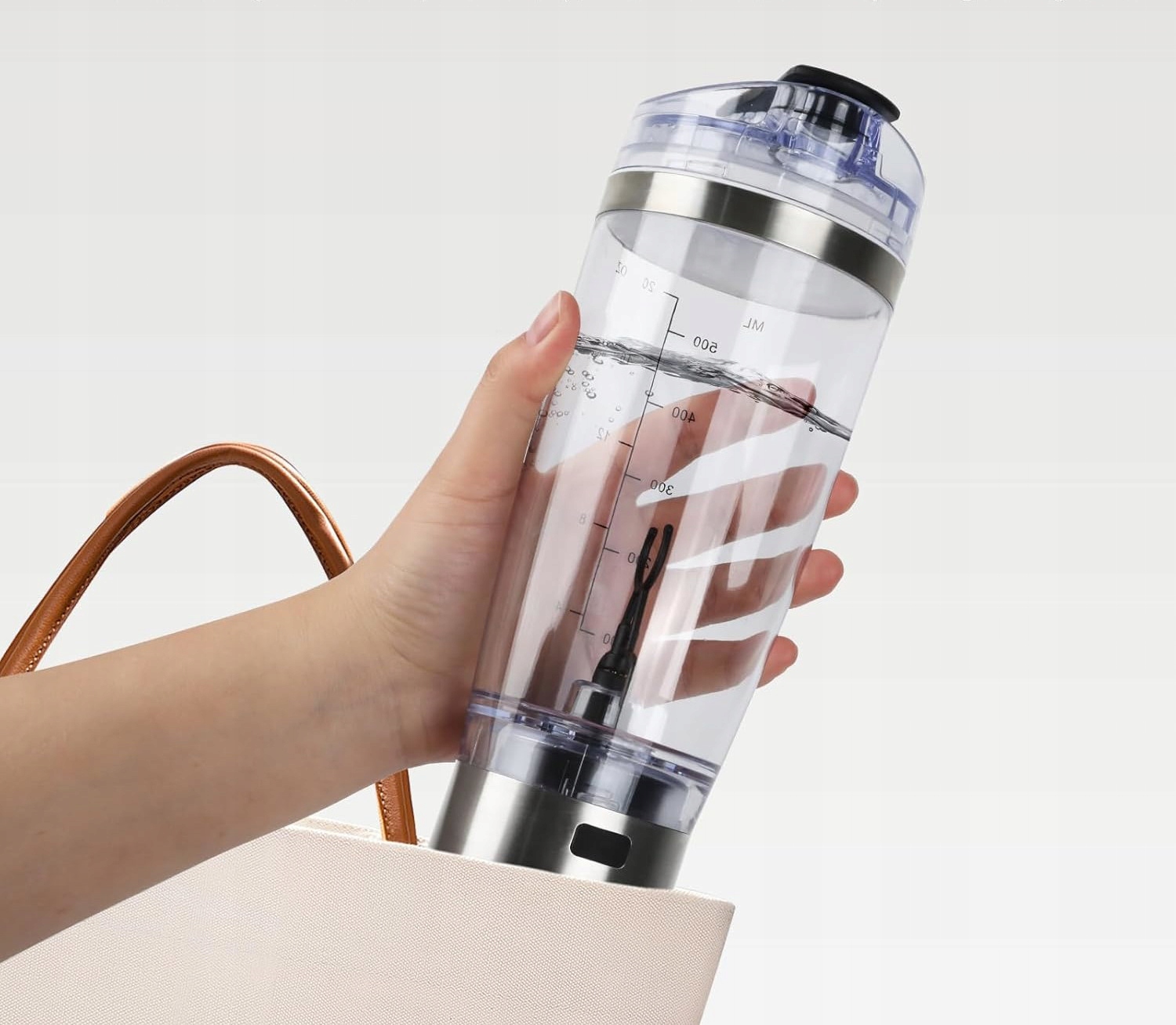 ELEKTRYCZNY SHAKER DO BIAŁKA 600 ML MIKSER USB C - obrazek 6