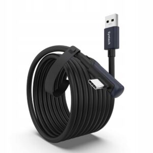 KABEL DO OCULUS QUEST 3/3S/2 SYNTECH LINK USB-C 5M KĄTOWY CZARNY