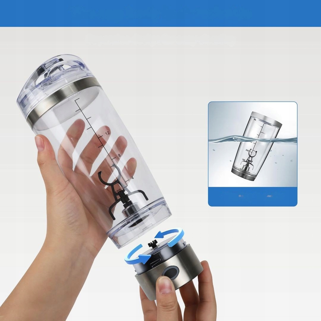 ELEKTRYCZNY SHAKER DO BIAŁKA 600 ML MIKSER USB C - obrazek 4