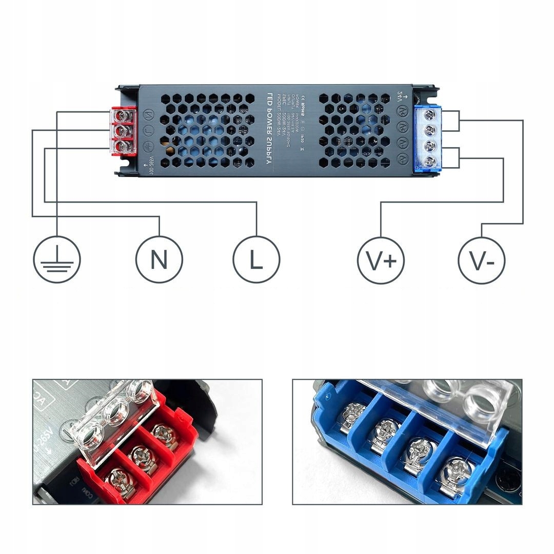 KSIBNW 12V 100W LED zasilacz transformator – Ekstra cienki 8.3A - obrazek 2