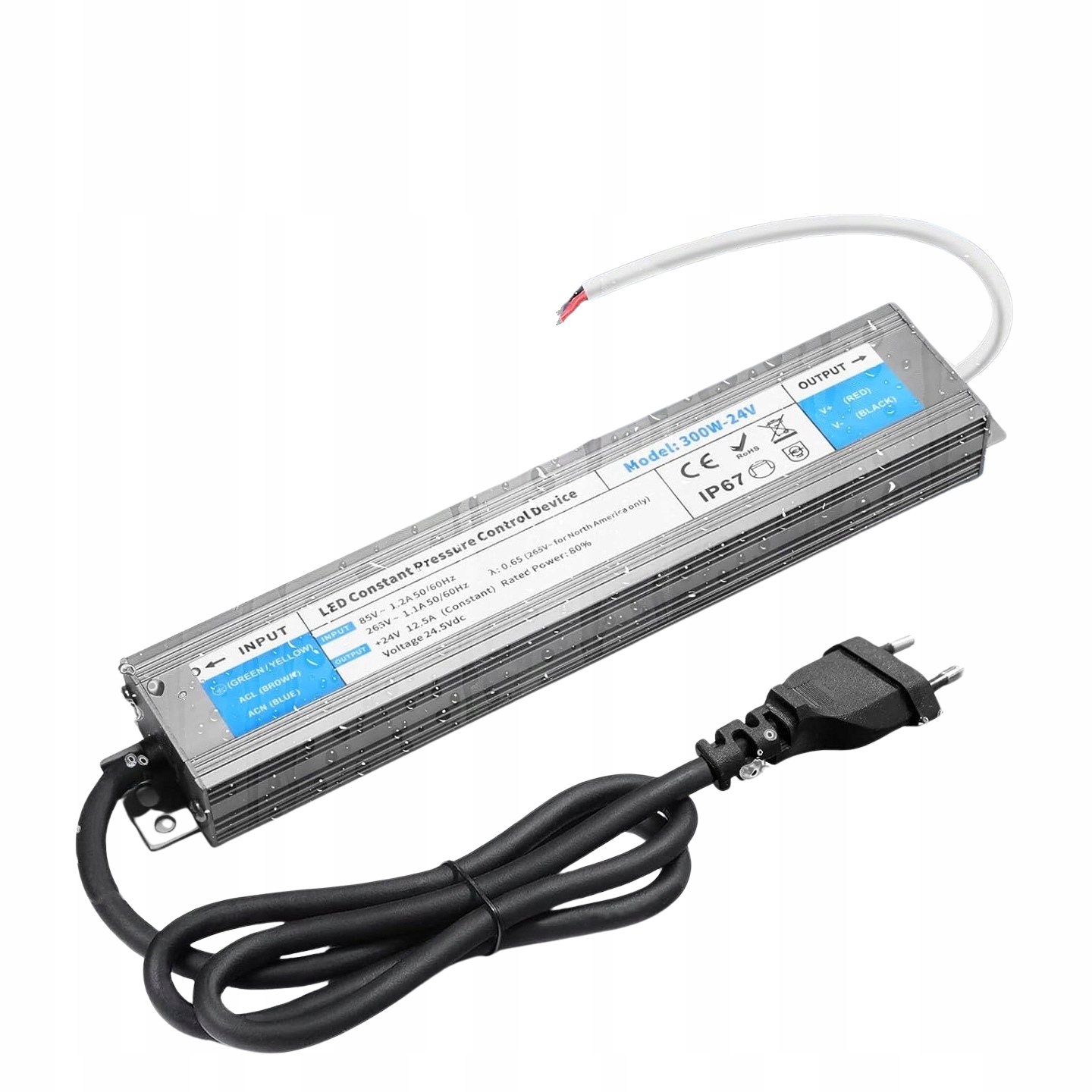 Zasilacz 24V 300W 12.5A IP67 wodoodporny hermetyczny sterownik LED
