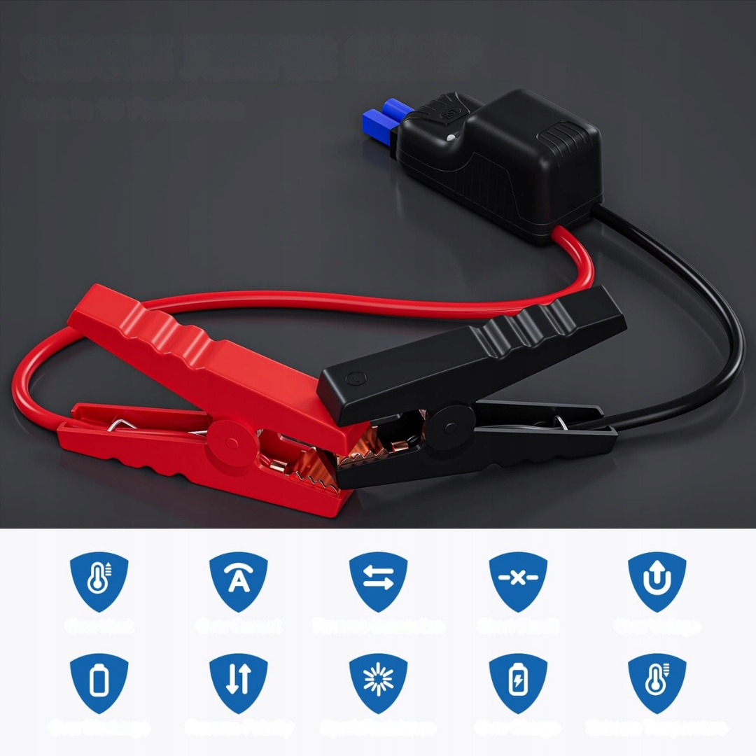 POVASEE Powerbank Rozruchowy 3000A USB do Aut 12V do 10L Benzyna 8L Diesel - obrazek 3