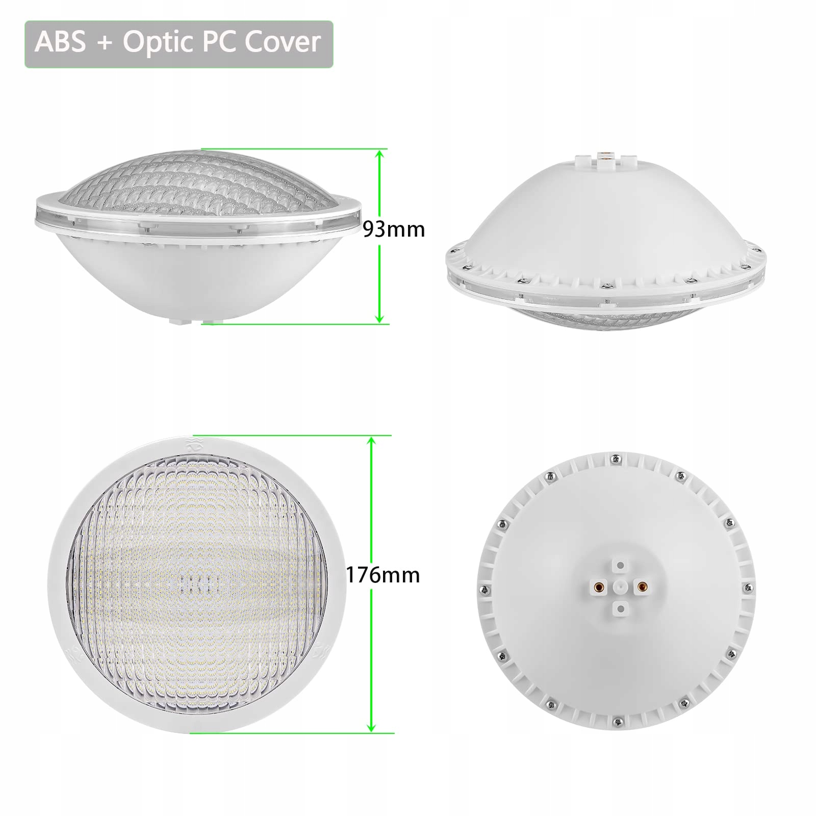 LyLmLe PAR56 oświetlenie basenowe LAMPA LED, 18W, IP68, zimna biała, 12V - obrazek 5