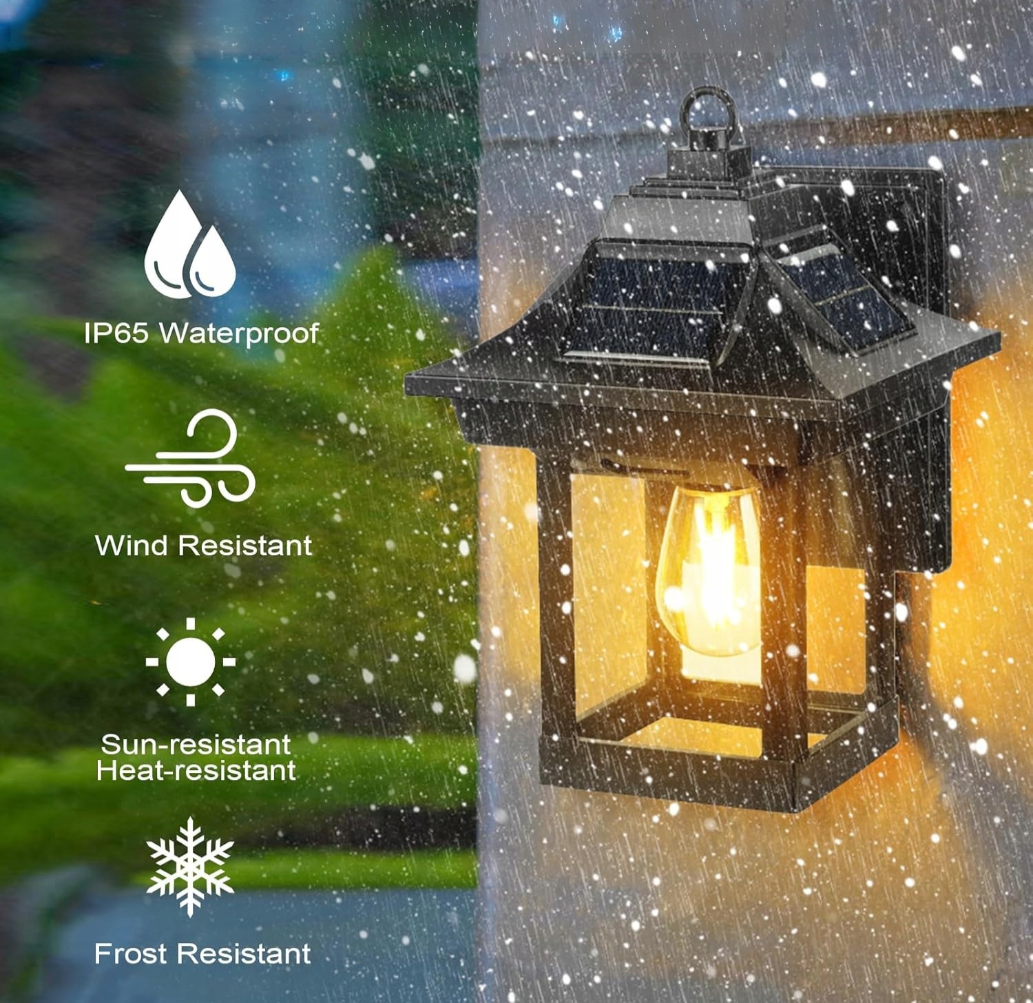 LAMPA SOLARNA ŚCIENNA LED ZEWNĘTRZNA Z CZUJNIKIEM RUCHU– IP65 ZESTAW 2 SZT. - obrazek 5