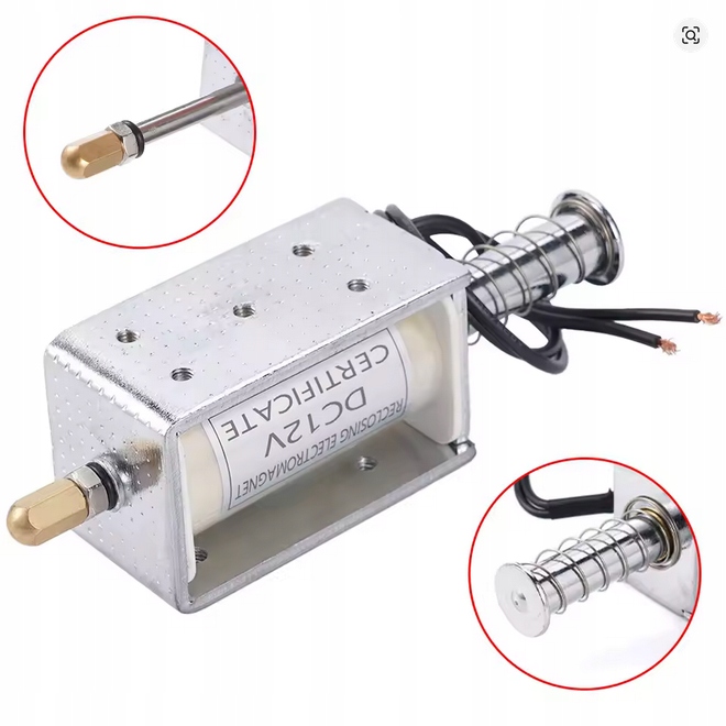 Dc 12v 35mm długi skok Push Pull elektromagnes - obrazek 4