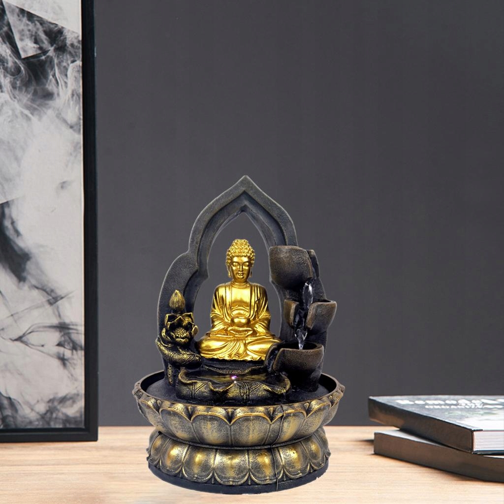 FONTANNA STOŁOWA Z WODOSPADEM, Feng Shui DEKORACJA, MEDYTACJA, BUDDA - obrazek 2
