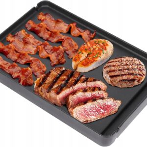 Płyta grillowa żeliwo dwustronna 31,5 x 21,5 cm