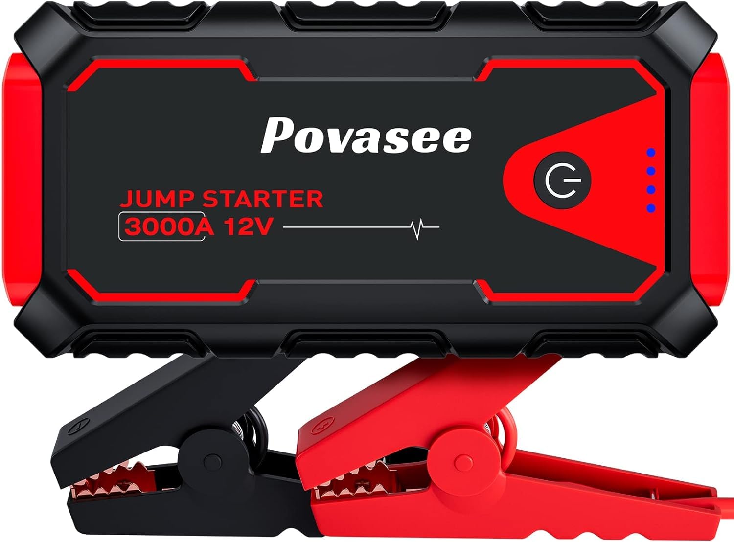 POVASEE Powerbank Rozruchowy 3000A USB do Aut 12V do 10L Benzyna 8L Diesel