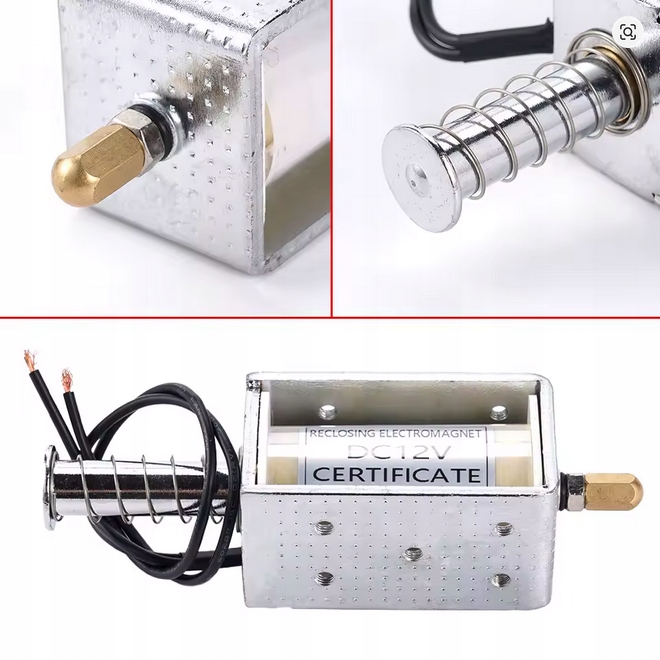 Dc 12v 35mm długi skok Push Pull elektromagnes - obrazek 3