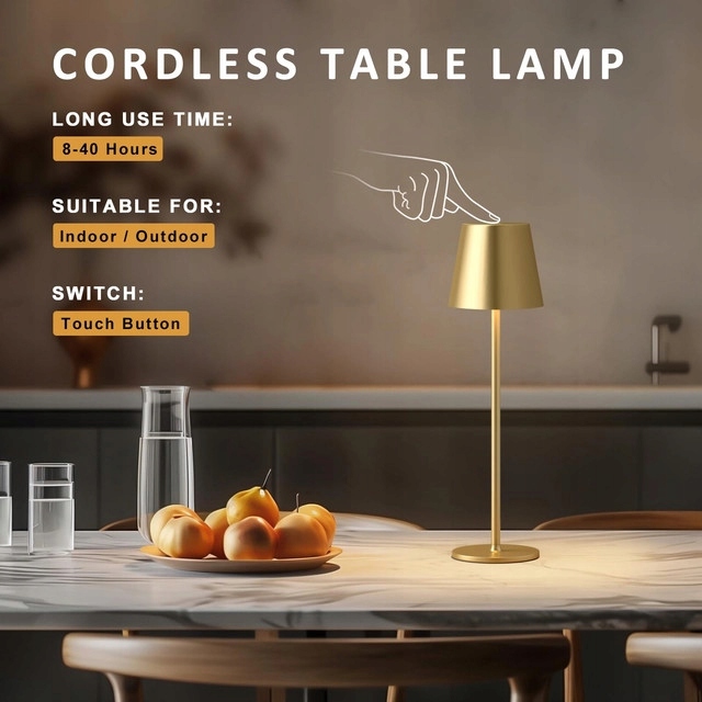 Zestaw 2 bezprzewodowych LAMP STOŁOWYCH PreeOtti, ściemnialna LED - obrazek 3
