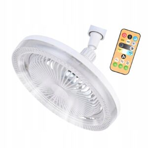 Lampa Sufitowa z Wentylatorem, Dekoracyjna, Timer, 3 Prędkości