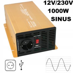 PRZETWORNICA NAPIĘCIA 12/230V 1000W / 2000W SINUS