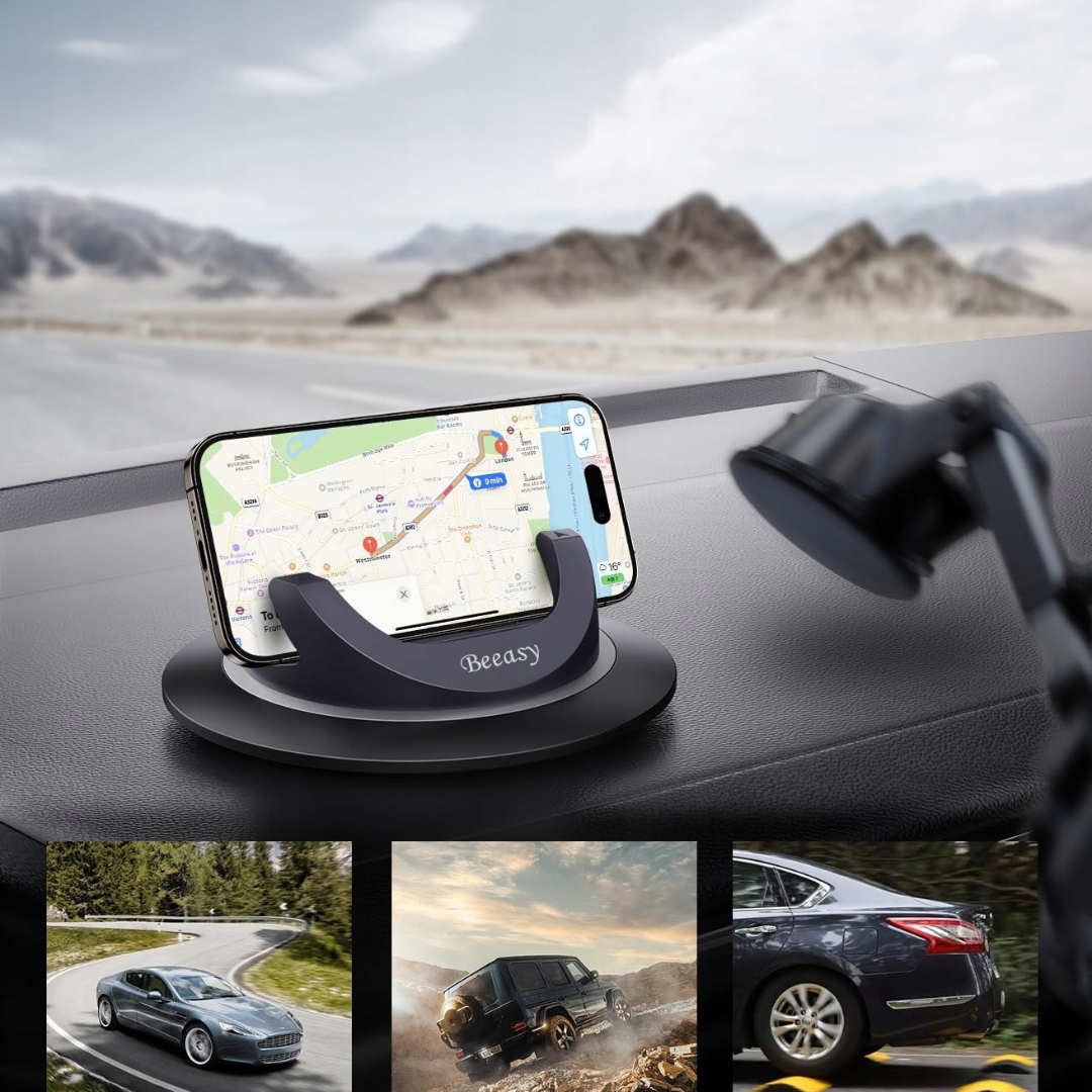 BEEASY Uchwyt Samochodowy Na Telefon 360° Do iPhone Android - obrazek 3