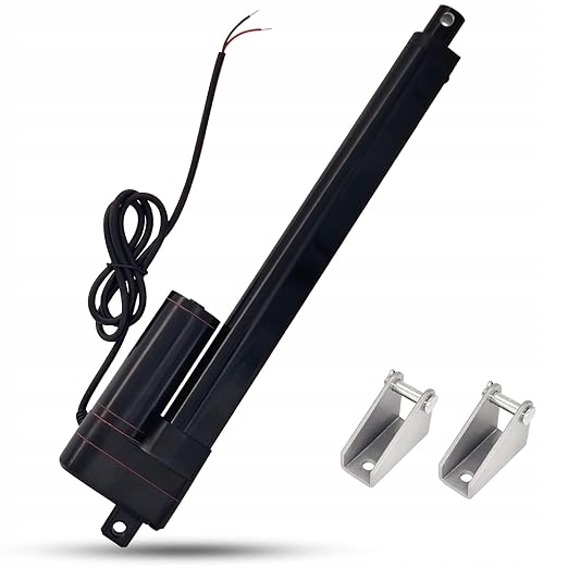 Siłownik liniowy 12V 3000N skok 300 mm 5 mm/s zestaw montaż