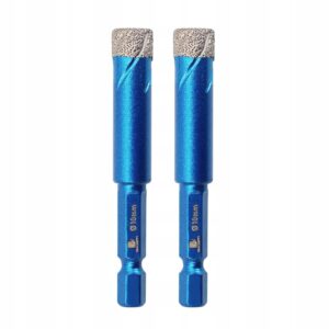 Brschnitt zestaw 2 wierteł diamentowych 10 mm do ceramiki, szkła, płytek