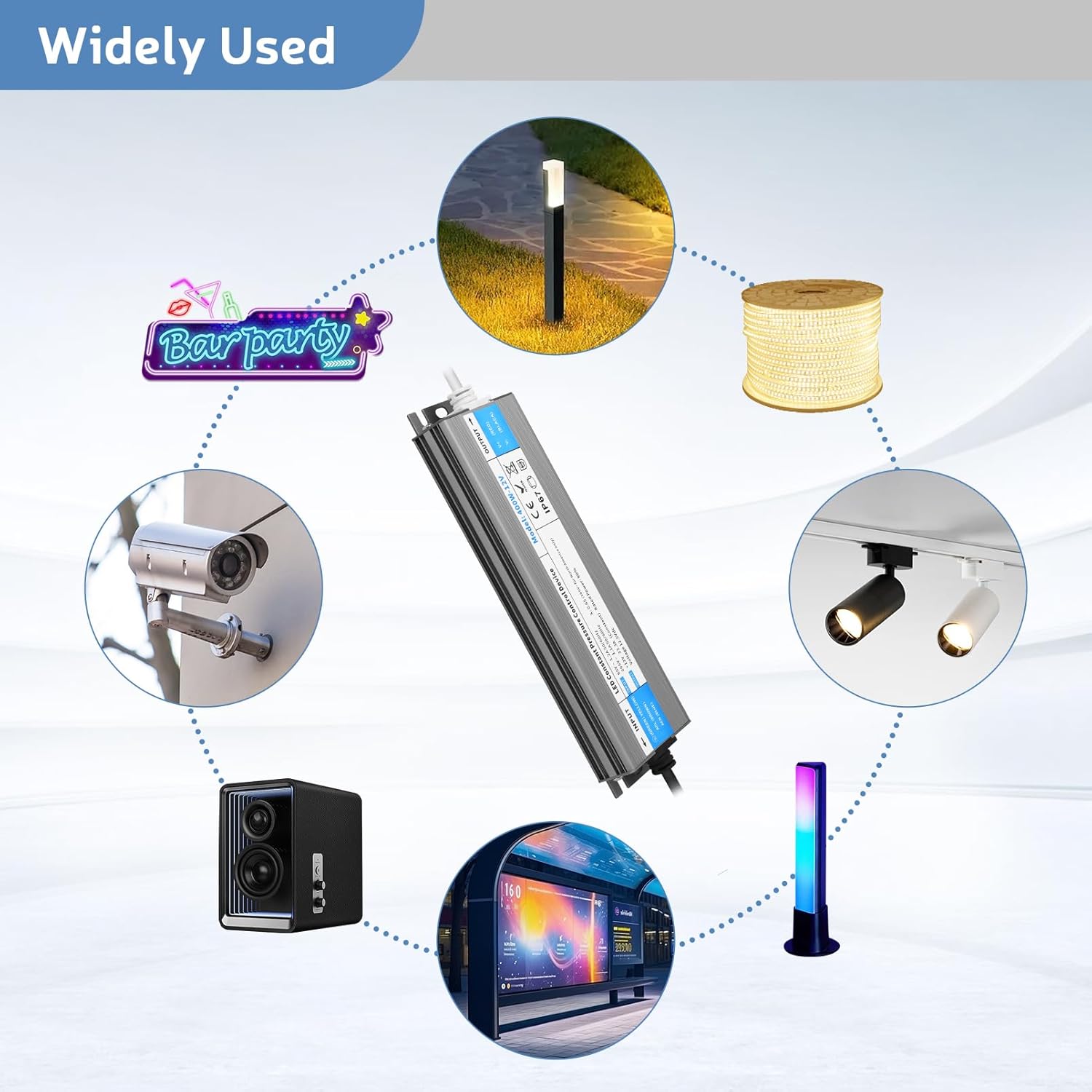 Zasilacz LED 12V 25A 300W transformator LED, wodoodporny - obrazek 6