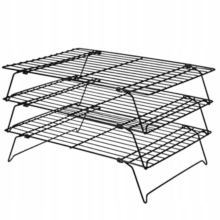 KRATKA CHŁODZĄCA 3-POZIOMY 40x25cm stojak do stygnięcia wypieków lukrowania - obrazek 2