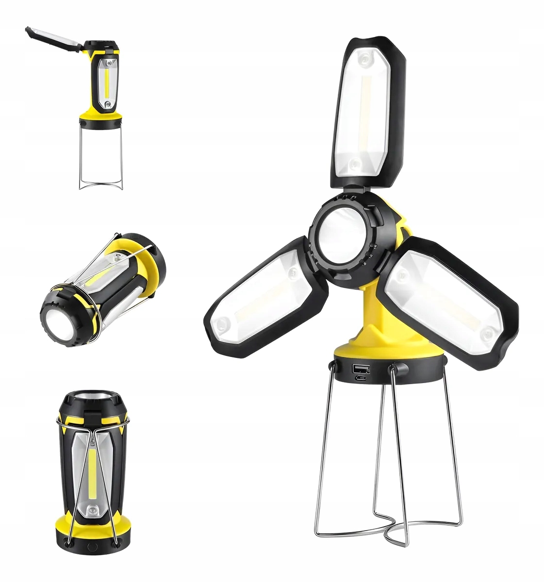 LAMPA KEMINGOWA, LATARKA LED Z AKUMULATOREM, 400 lm, 6 TRYBÓW, POWERBANK