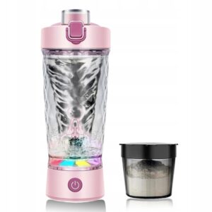 ELEKTRYCZNY SHAKER DO BIAŁKA 650 ML MIKSER USB C Różowy