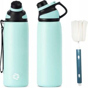 Bidon, Butelka sportowa ze stali nierdzewnej termiczna 800 ml szczelna