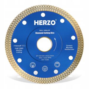 TARCZA DIAMENTOWA HERZO 115 mm tnąca extra cienka do płytek, kamienia