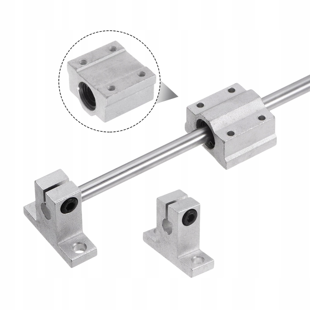 Zestaw prowadnic łożysk liniowych Zestaw wału 2 szt. 8mmx300mm - obrazek 3