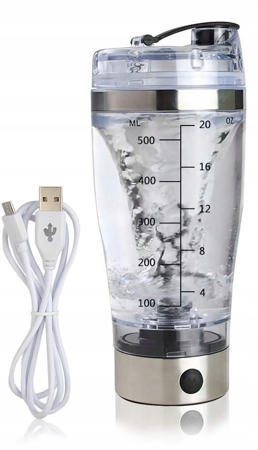 ELEKTRYCZNY SHAKER DO BIAŁKA 600 ML MIKSER USB C